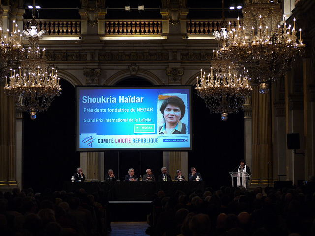Shoukria HAIDAR, présidente de NEGAR lauréate du Prix 2014 de la Laïcité