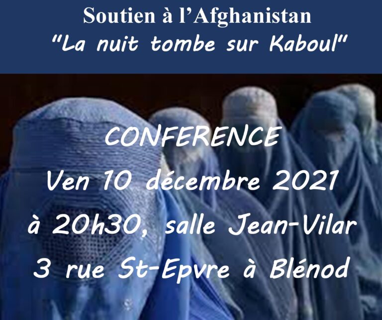 Soutien à l'Afghanistan "La nuit tombe sur Kaboul"