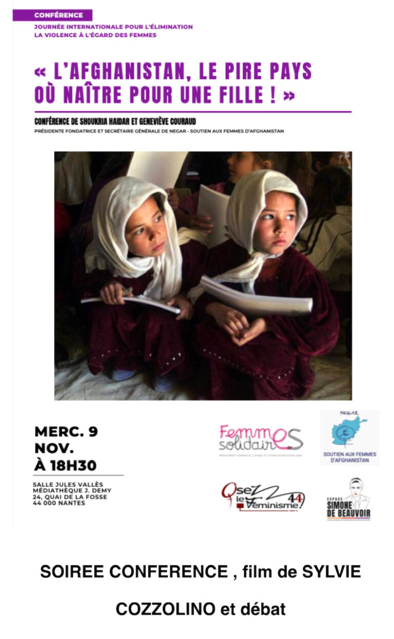 NANTES, 9 NOVEMBRE à 18 H 30 à la médiathèque Jacques Demy